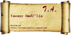 Tavasz Amália névjegykártya